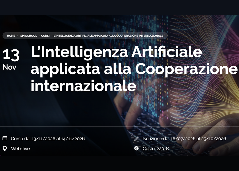 Artificial Intelligence Course for International Cooperation