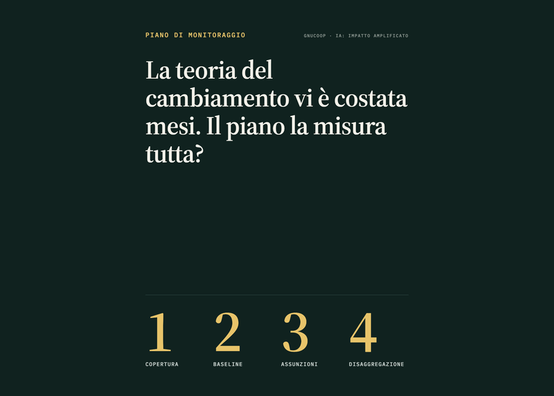 Come si verifica un piano di monitoraggio che non avete scritto voi